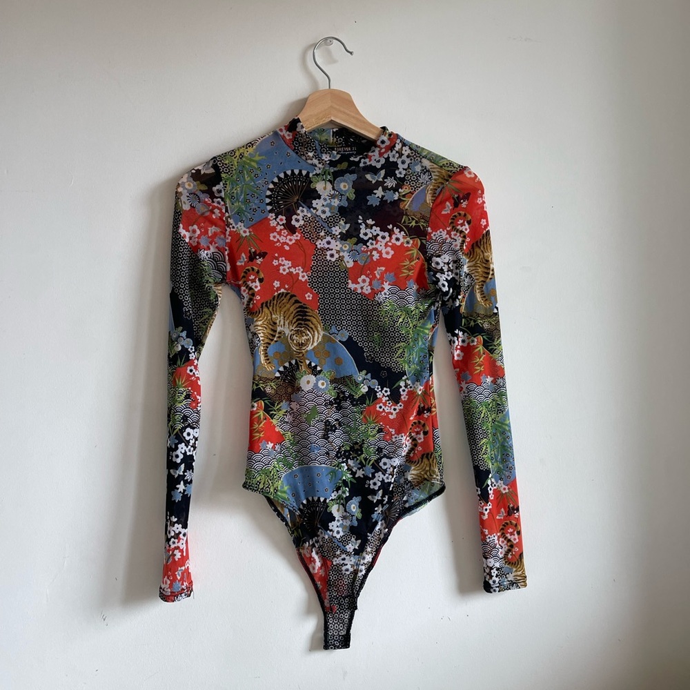 Mesh Printed Bodysuit